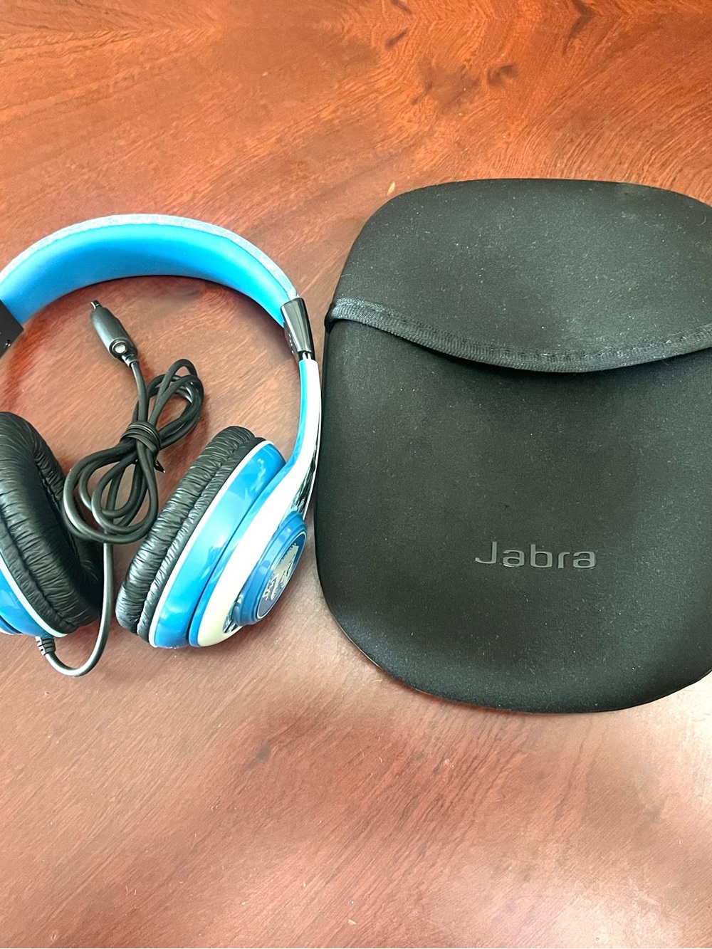 Jabra Blue On-Ear Wired Headphones with Carrying Case